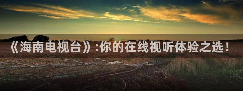 nba无插件直播看球吧：《海南电视台》:你的在线视听体验之选！